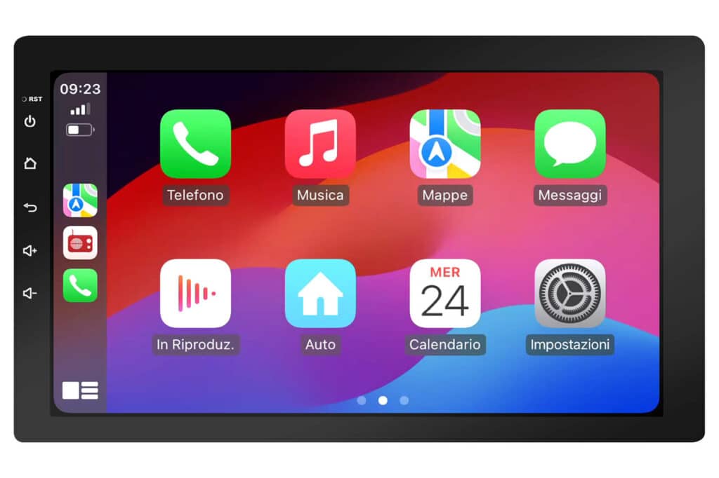 VM053K – Android Mediathek mit Apple CarPlay und Android Auto Wireless 1DIN mit Europakarte (speziell für motorhomes und Lieferwagen)